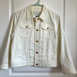 Ralph Lauren White Denim Jacket - Size 2, Like New, Versatile Styling Options